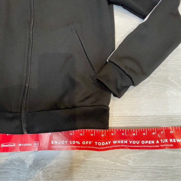 Unisex Adidas Black Track Jacket blokecore athletic sport workout zippers unisex - Picture 8 of 9